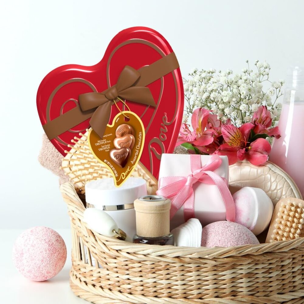 Assorted Chocolate Hearts & Truffles, 5.82 oz Heart Tin - Picture 8 of 8
